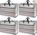 VENO 4 Pack Heavy Duty Moving Bags, Storage Bags, Packing Supplies, Top Zipper by Veno