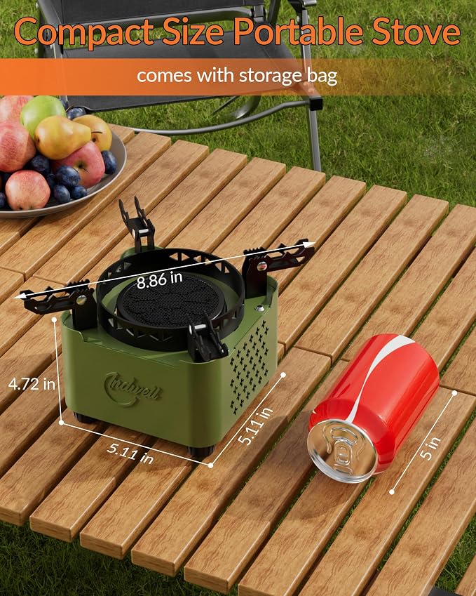 Indwell Camping Stove with Infrared Burner, Single Burner Propane Stove - Image 6