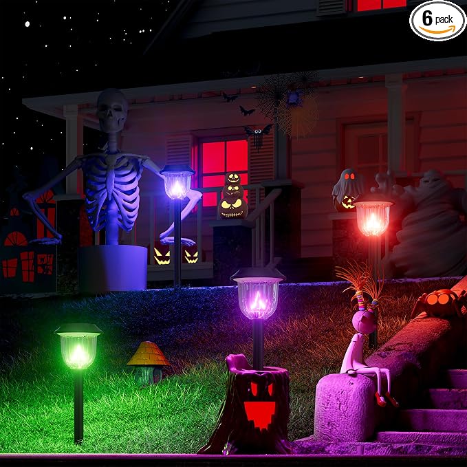 AOSEA 4 Pack Solar Pathway Lights Outdoor Waterproof by AOSEA
