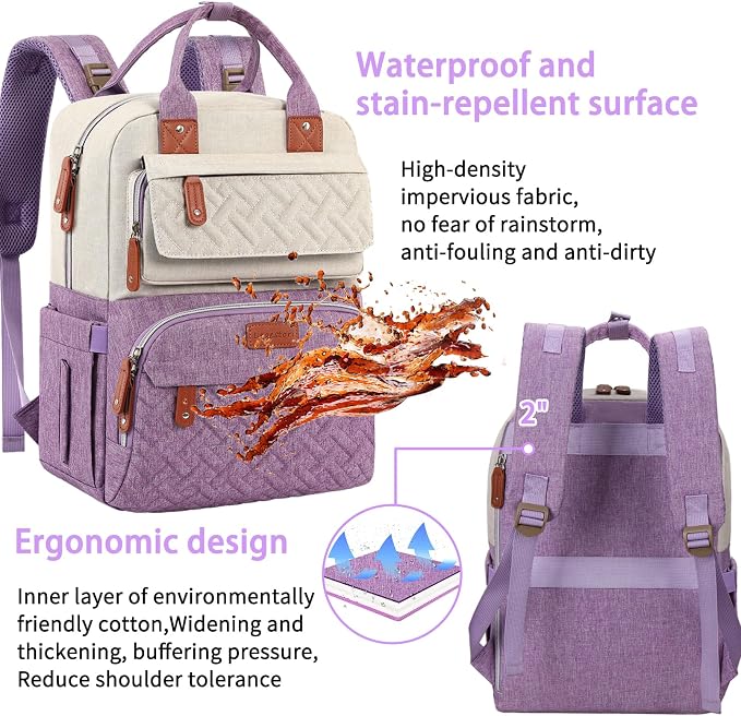 Diaper Bag Backpack, Large Unisex Baby Bags - Image 6