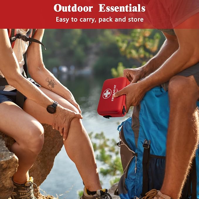 First Aid Kit 340 Piece, Premium Waterproof Hard Shell Medical Kit - Image 7