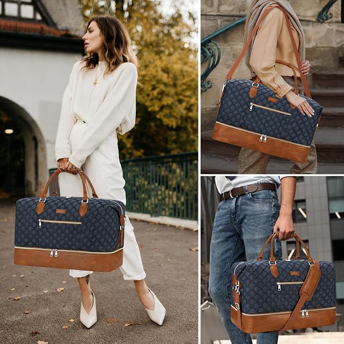 Weekender Bag for Women, Travel Duffel Bag Carry On Overnight Bag - Image 6