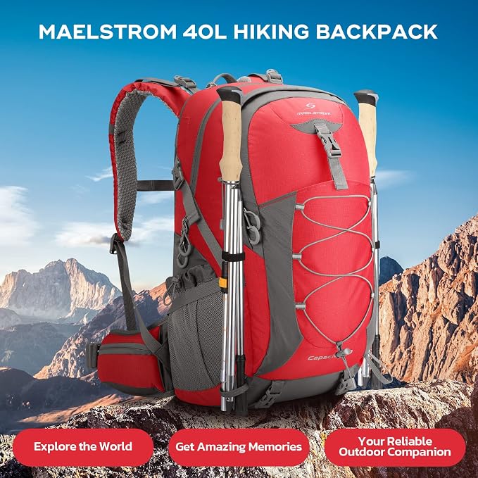 Maelstrom Hiking Backpack, Camping Backpack, 40L Waterproof Hiking Daypack - Image 7