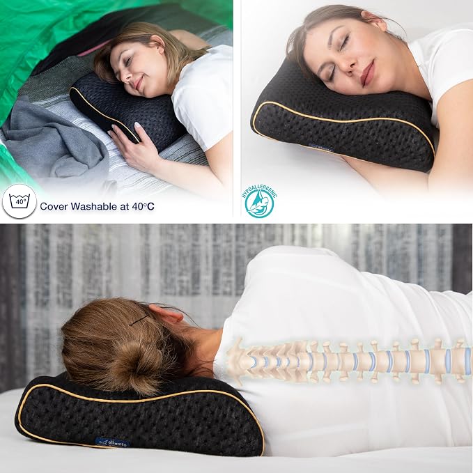 Travel & Camping Comfortable Memory Foam Pillow – Easy to Carry Portable Bag – - Image 6