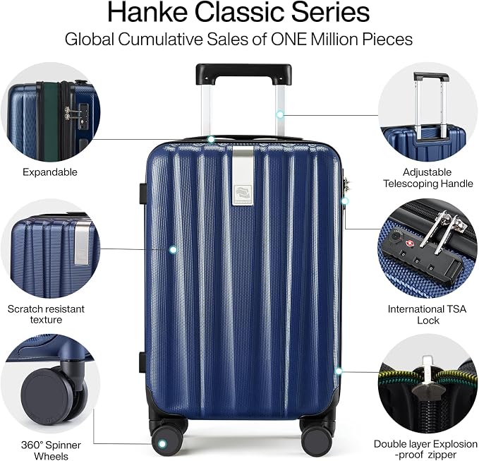 Hanke 29 Inch Expandable Checked Luggage Lightweight PC Hard Shell Luggage - Image 5