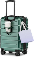 KYME Green Carry On Luggage 22x14x9 Airline Approved Expandable 20 Inch by KYME