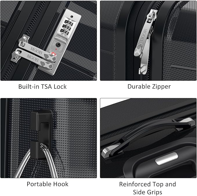 24 Inch Luggage with Spinner Wheels, Hard Shell Suitcase, Lightweight PP - Image 6