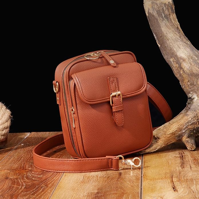 1060 Leather Crossbody Bags for Women Anti-Theft Vegan Purse - Image 4