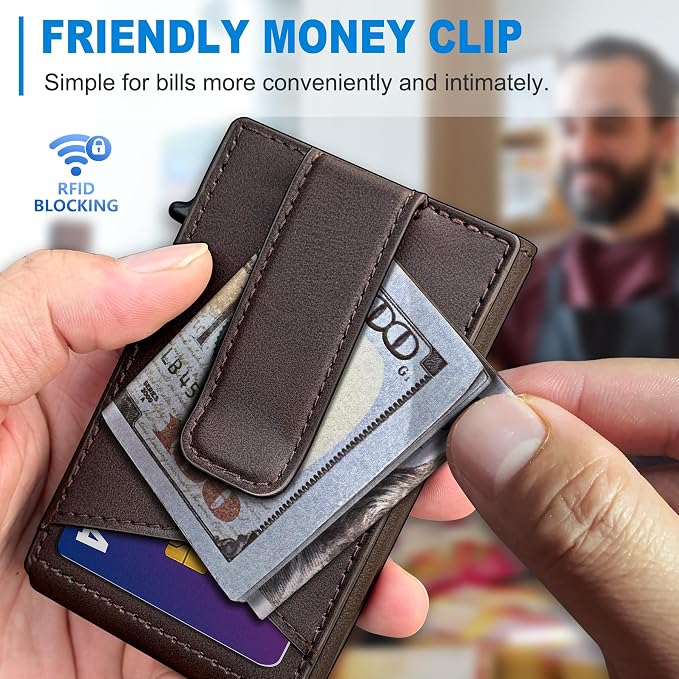 Airtag Wallet for Men, with Money Clip Gift Boxed, Slim Front Pocket Wallet - Image 6