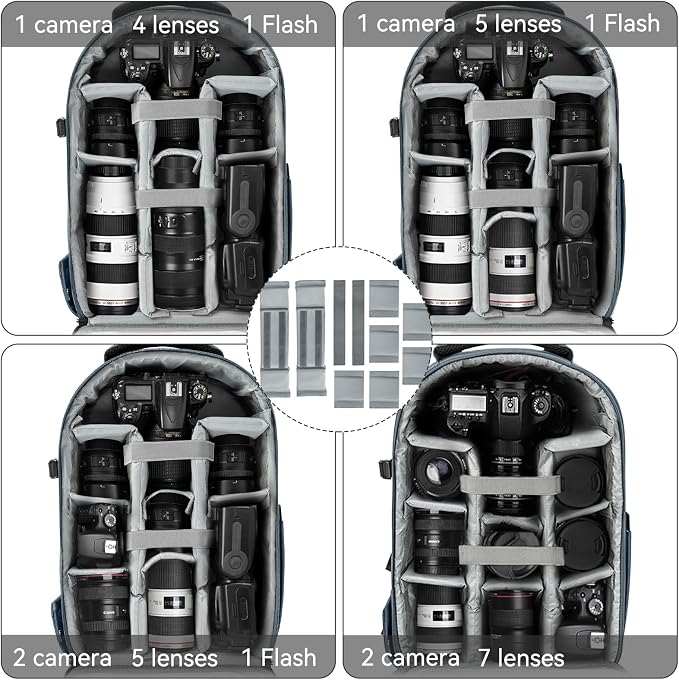 TORIBIO Camera Backpack, Hardshell DSLR Photography Camera Bag, Waterproof Hard - Image 2