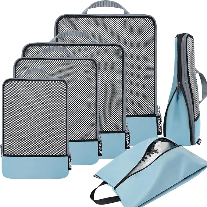 BAGAIL 4 Set/6 Set/8 Set Compression Packing Cubes Travel Accessories by BAGAIL