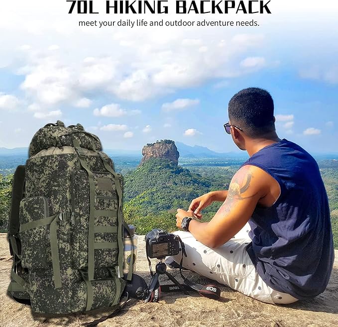 Hiking Backpack for Men 70L/100L Camping Backpack Military Rucksack Molle 3 - Image 7