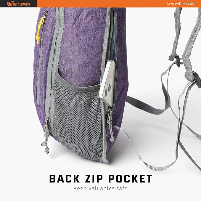 SKYSPER Small Daypack 10L Hiking Backpack Packable Lightweight Travel Day Pack - Image 7