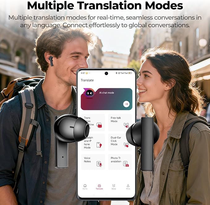 NE40 Earbuds with LCD Screen, NE40 Translation Earbuds, Translator Headphones - Image 3