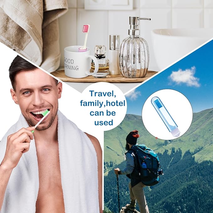 Patelai 4 Pieces Travel Toothbrush Set, Soft Bristle Mini Foldable Tooth Brush - Image 7