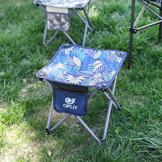 Opliy Camping Stool, Folding Small Chair Portable Camp Stool - Image 2