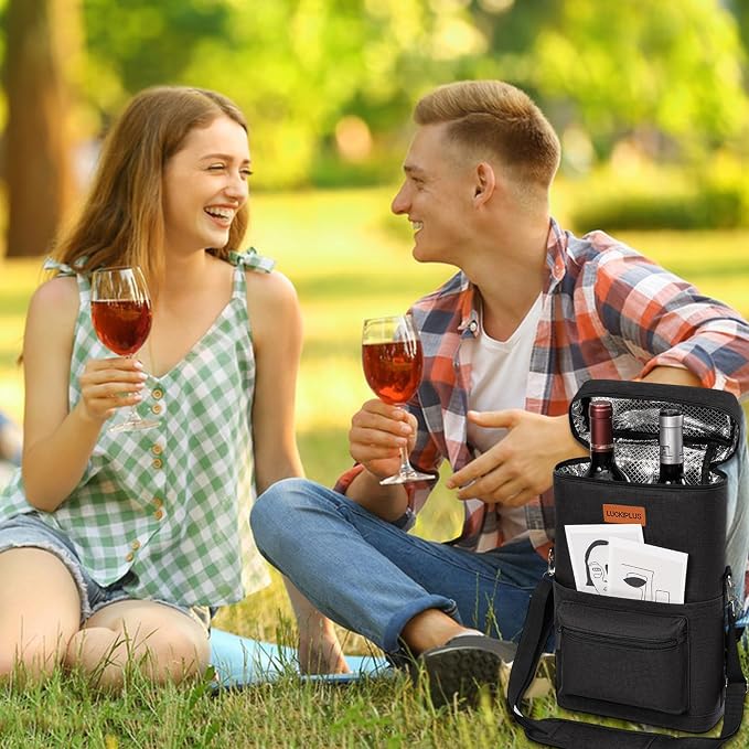 Insulated Wine Carrier Bag for 2 Bottles - Image 7