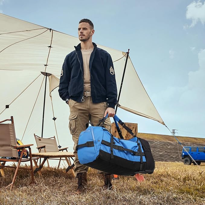 Rolling Duffle Bag with Wheels, 86L 30”Folding Duffle Backpack with 2 Wheels - Image 7