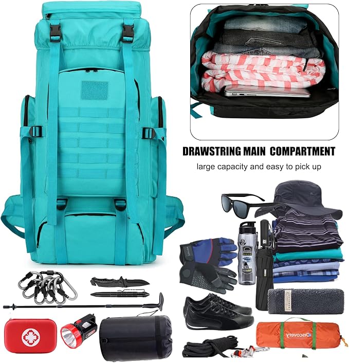 Hiking Backpack for Men 70L/100L Camping Backpack Military Rucksack Molle 3 - Image 3