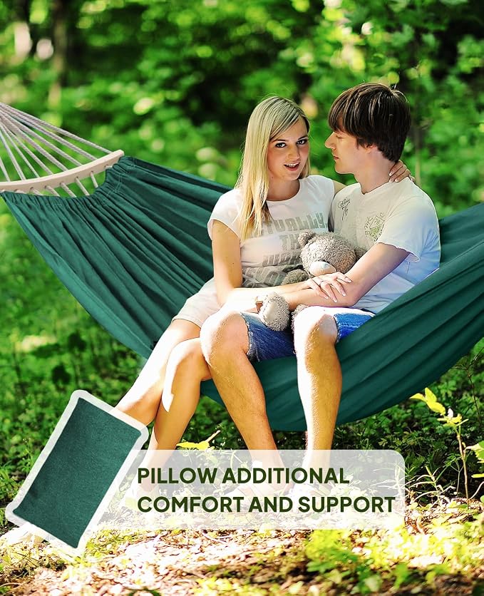 Chihee Cotton Hammock Large Soft Breathable Camping Hammock Holds Up to 660lbs - Image 2