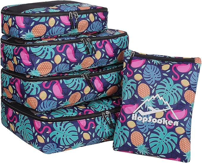 5 Set Packing Cubes for Travel Large Suitcase Luggage Organizer Bags Travel by HOPSOOKEN