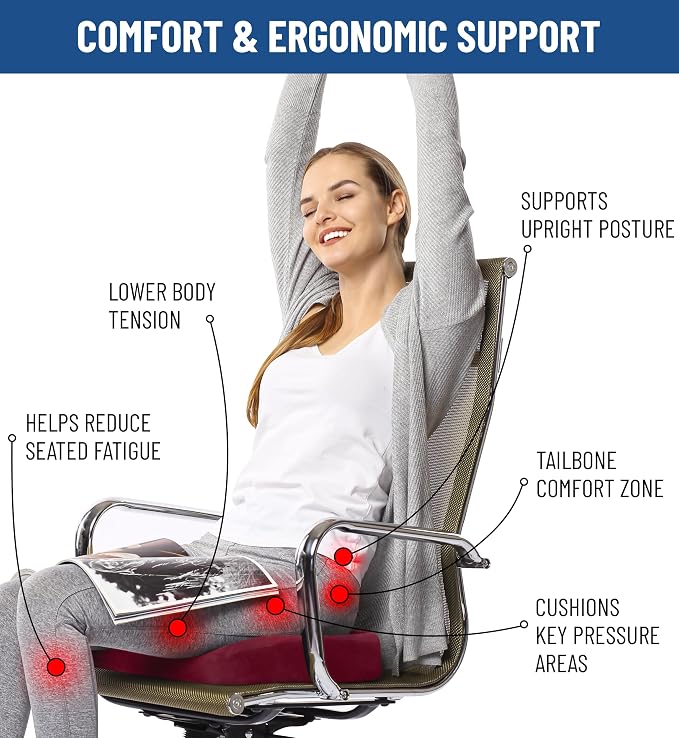 Everlasting Comfort Doctor Recommended Memory Foam Seat Cushion - Image 7