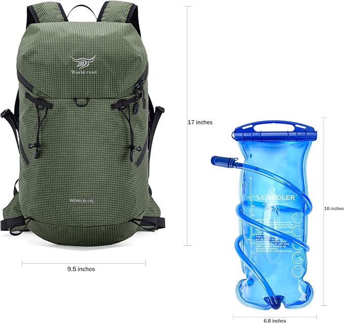 15L Hydration Backpack with 2L Water Bladder Water Backpack - Image 2