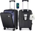 BISON DENIM 20 Inch Carry On Luggage, PC Lightweight Hardside Expandable by BISONDENIM