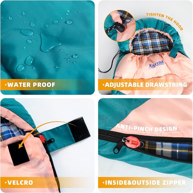 Camping Sleeping Bag, 32℉ Sleeping Bags - Image 3