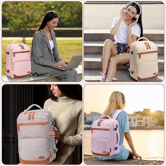 50L Travel Backpack with USB Charging Port, Water-Resistant Carry On Backpack - Image 6