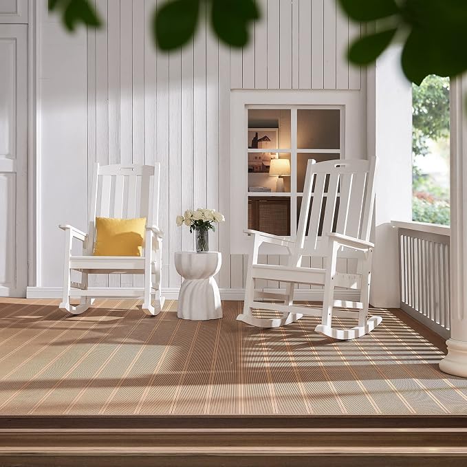 Psilvam Oversized Outdoor Rocking Chair, - Image 8