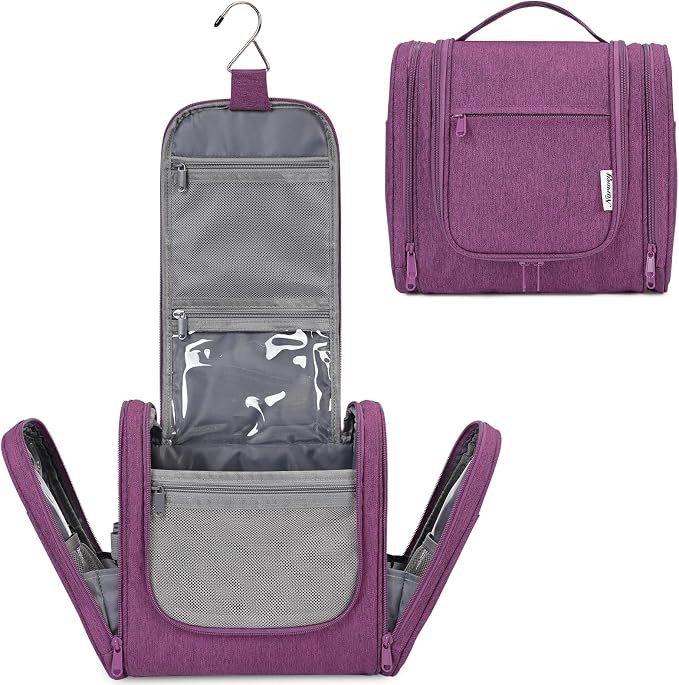 Narwey Hanging Toiletry Bag for Women Travel Makeup Bag Organizer Toiletries by Narwey