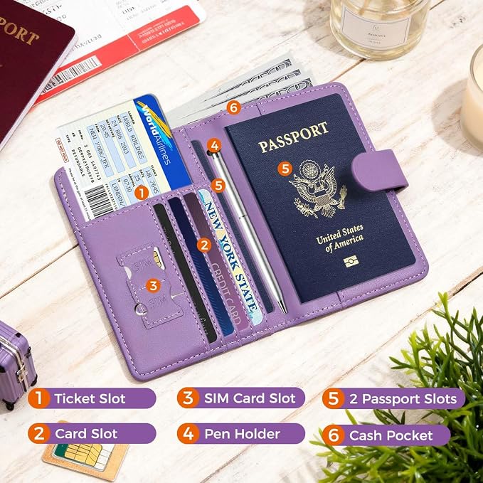 Melsbrinna Premium Leather Passport Holder Covers Case, Waterproof Rfid - Image 2