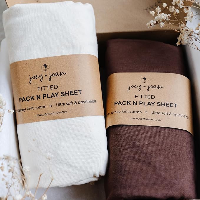 Pack and Play Sheets Fitted – Compatible by JoeyJoan