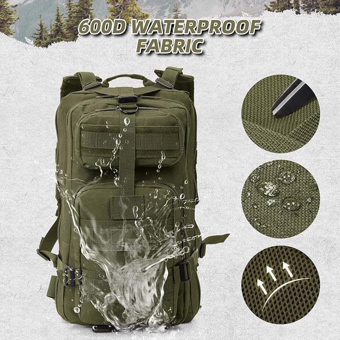 Small Military Tactical Backpack, 30L Tactical Assault Bag - Image 4