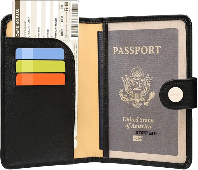 ZOPPEN Passport Holder Women Men, Passport Cover Travel Wallet Rfid Blocking - Image 2