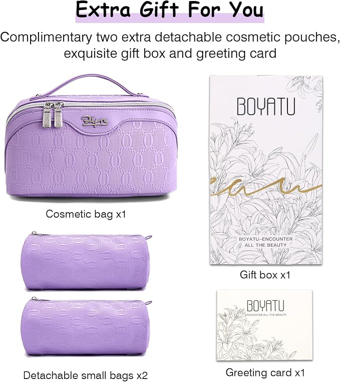 BOYATU Travel Makeup Bag for Women: Cosmetic Organizer Bag - Image 5