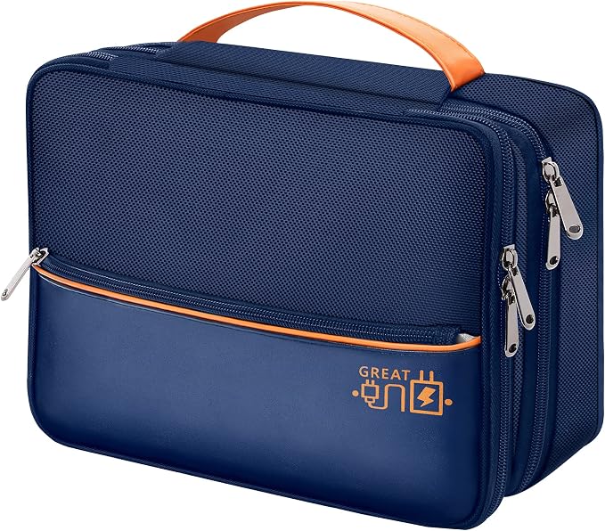 SELLYFELLY Electronics Travel Organizer, Double Layer Cable Organizer Bag - Image 8