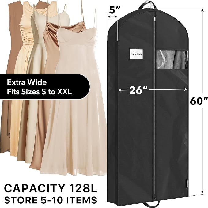Simple Houseware 60-Inch Travel Garment Bag, 3 Pack - Image 2