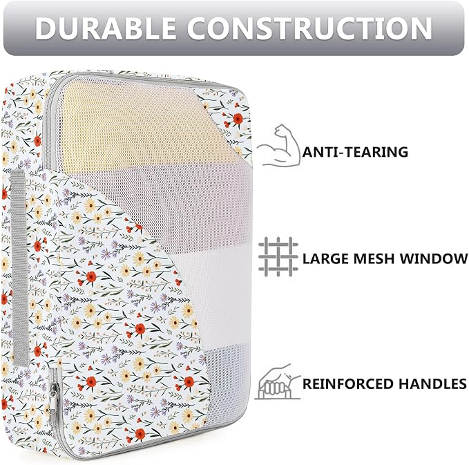8 Set Packing Cubes for Travel, Gifts for Women Mom, Anti-Tearing Suitcase - Image 4