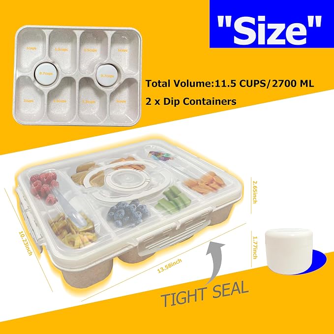 10-Compartment Insulated Snackle Box - Image 2