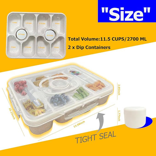 10-Compartment Insulated Snackle Box - Image 2