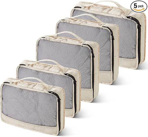 5 Pcs Packing Cubes for Suitcase Large Travel Cubes Carry on Luggage Organizer by Bulyoou