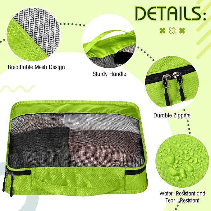 5 Pcs Packing Cubes for Suitcase Large Travel Cubes Carry on Luggage Organizer - Image 3