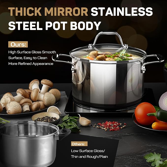 Stainless Steel Nonstick Pots and Pans Set - Image 5