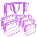 APREUTY Clear Makeup Bags, TSA Approved 6 Pcs Cosmetic Makeup Bags Set Clear PVC by WelcometoAPREUTY