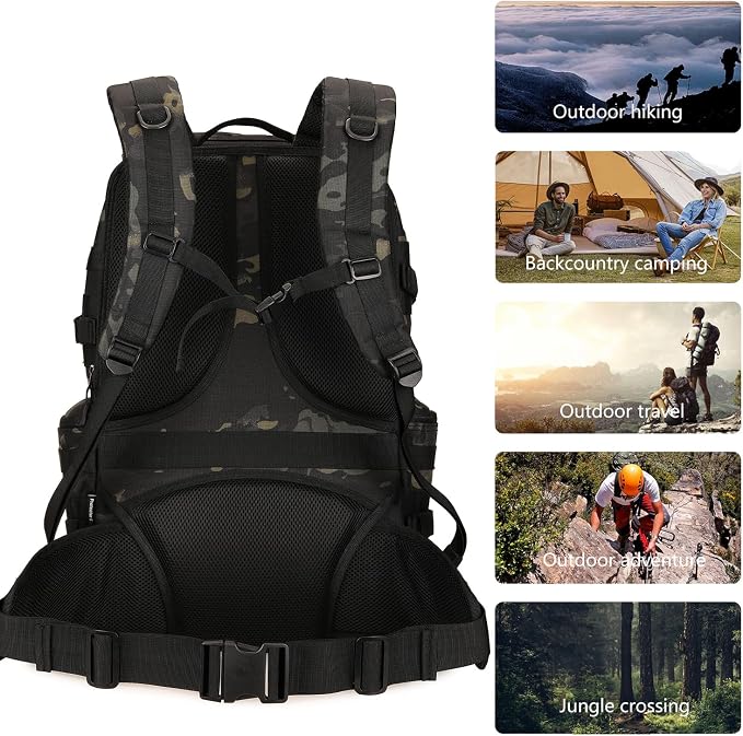 50L Military Tactical Backpack Hiking Waterproof Backpack Large Military Pack 3 - Image 6