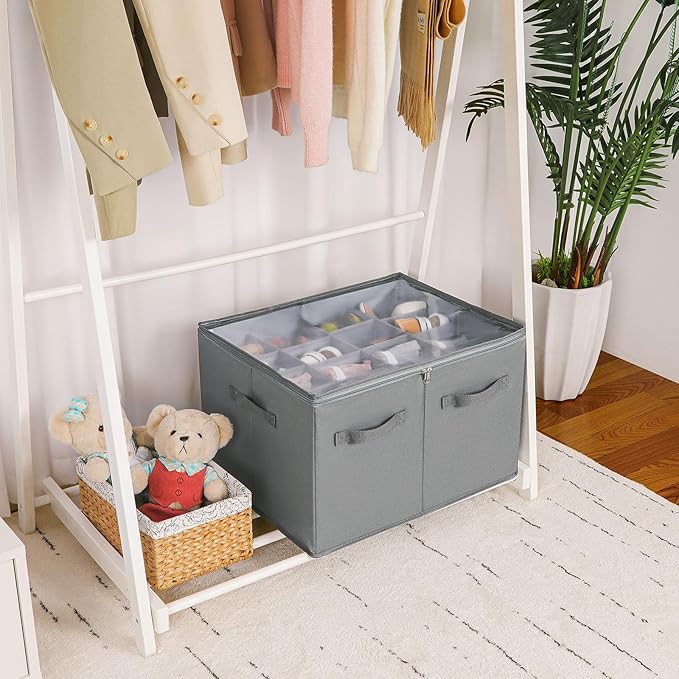 Shoe Organizer for Closet, Foldable Shoe Box - Image 4