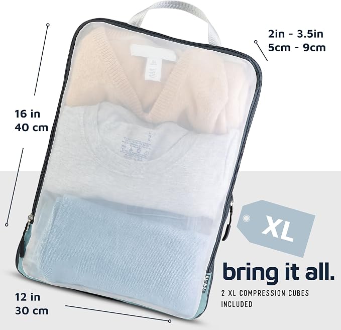 Large Packing Cube Set with See Through Mesh- Compression Packing Cubes Travel - Image 5