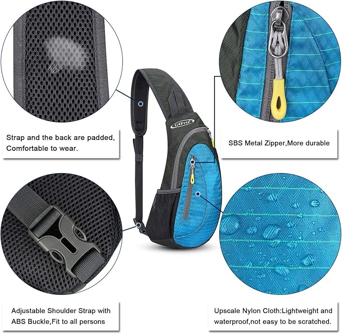 G4Free Sling Bag for Men Women, Small Crossbody Backpack Lightweight Chest - Image 3